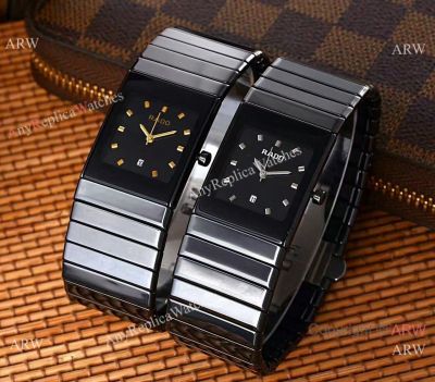 Copy Rado Jubile Mens Watch - Black Ceramic - Japan Quartz Movement